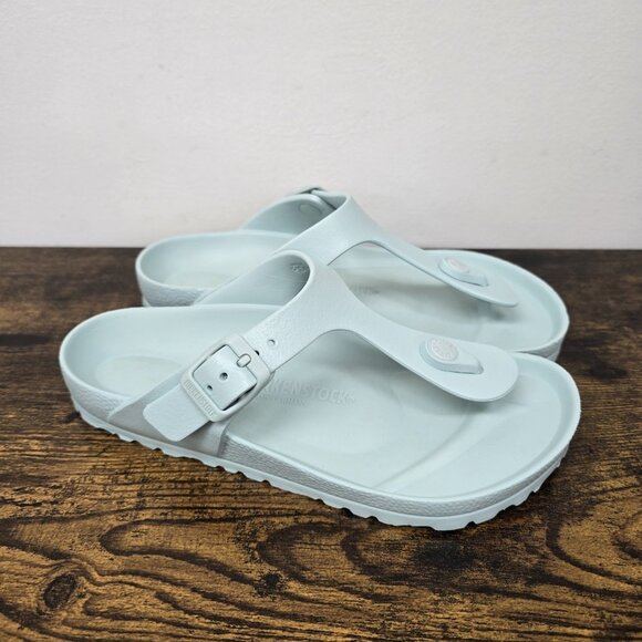 Birkenstock Gizeh Essentials Eva Sandals Women's Size L5 (36) Surf Green EUC - Picture 1 of 8